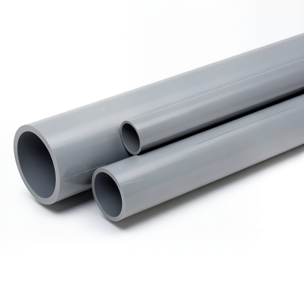 مواسير UPVC الوطني جدول 80 مقاس 3 إنش سمك 7.62 مم وزن 2.91 كجم / متر لون رمادي