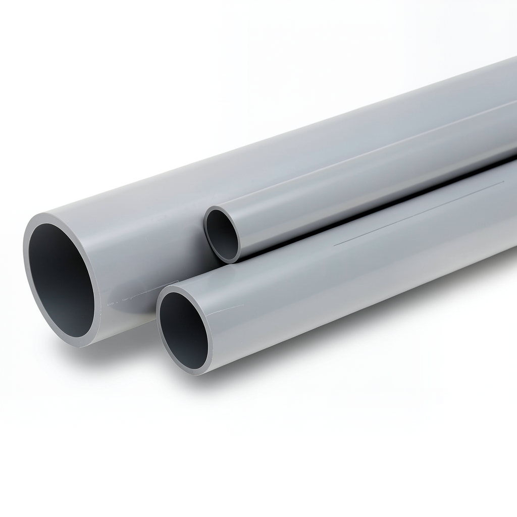مواسير UPVC جدول 80 مقاس 4 إنش سمك 8.56 مم لون رمادي