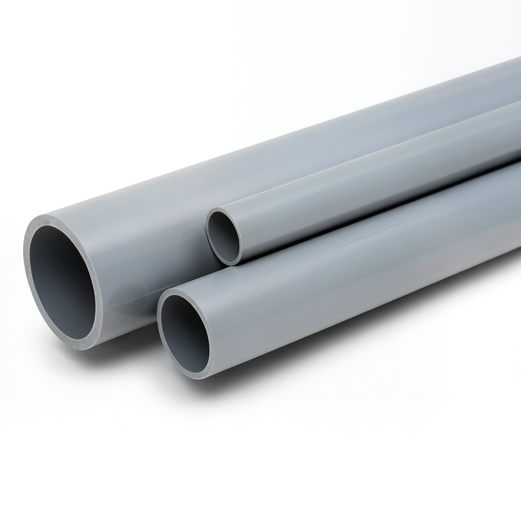 مواسير UPVC الوطني جدول 80 مقاس 5 إنش سمك 9.52 مم لون رمادي