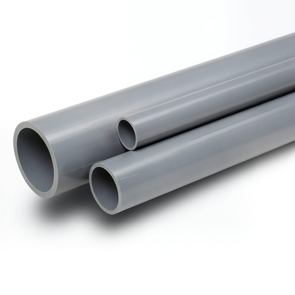 مواسير UPVC الوطني جدول 80 مقاس 8 إنش سمك 12.7 مم لون رمادي