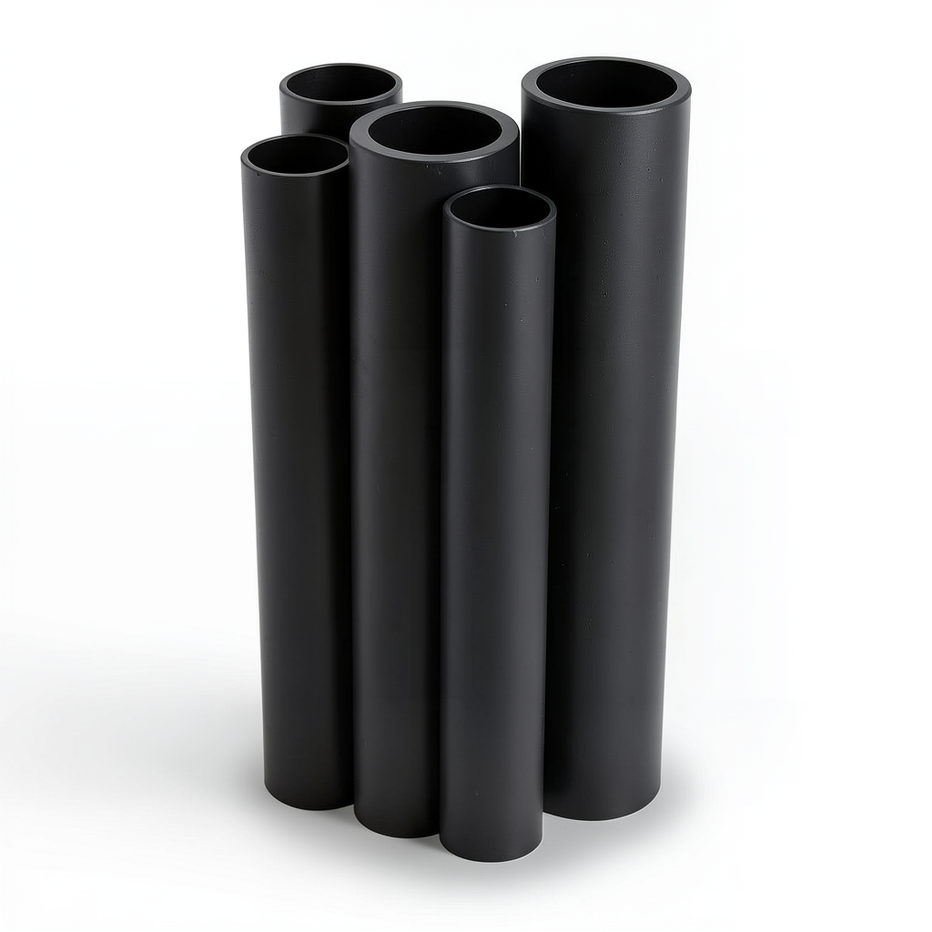 مواسير HDPE PE 80 ضغط 16 بار قطر خارجي 140 مم سمك 15.7 مم لون أسود