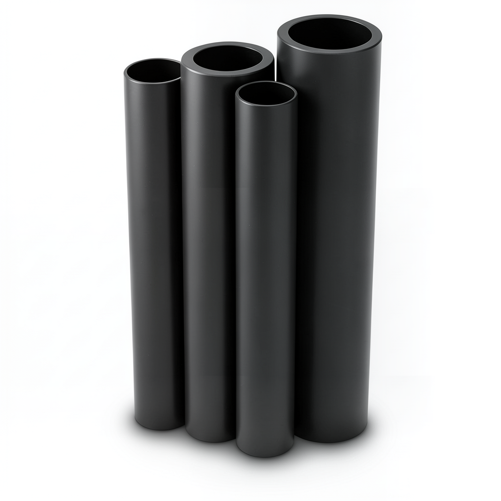 مواسير HDPE PE 100 ضغط 20 بار قطر خارجي 140 مم سمك 15.7 مم لون أسود