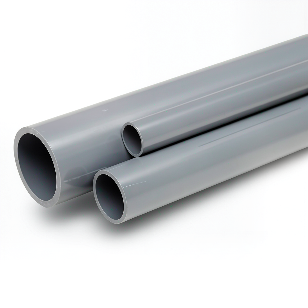مواسير UPVC الوطني جدول 40 مقاس 5 إنش سمك 6.22 مم لون رمادي
