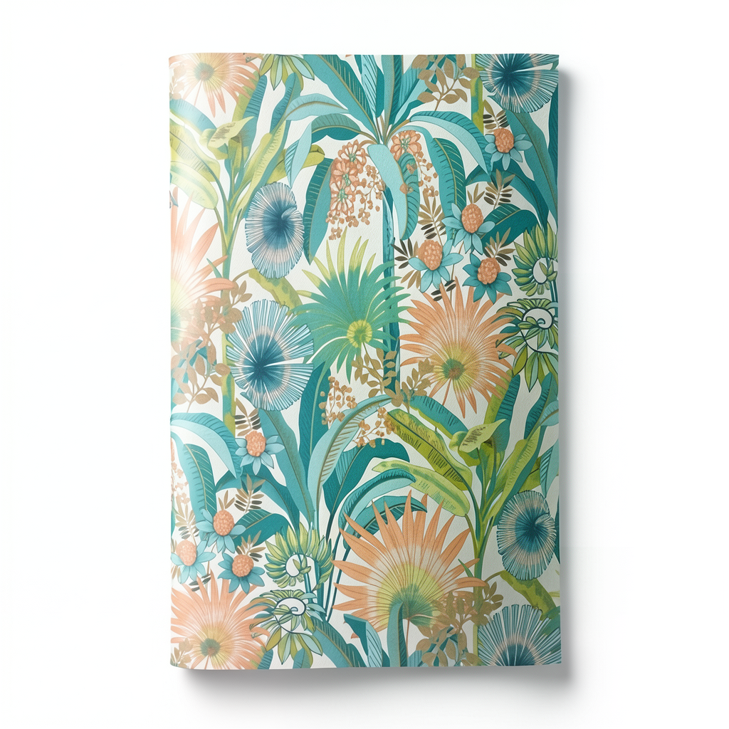 Wallpaper Multi-colored Leaf-patterned Design 10 x 0.53 m, Model 10390-18
