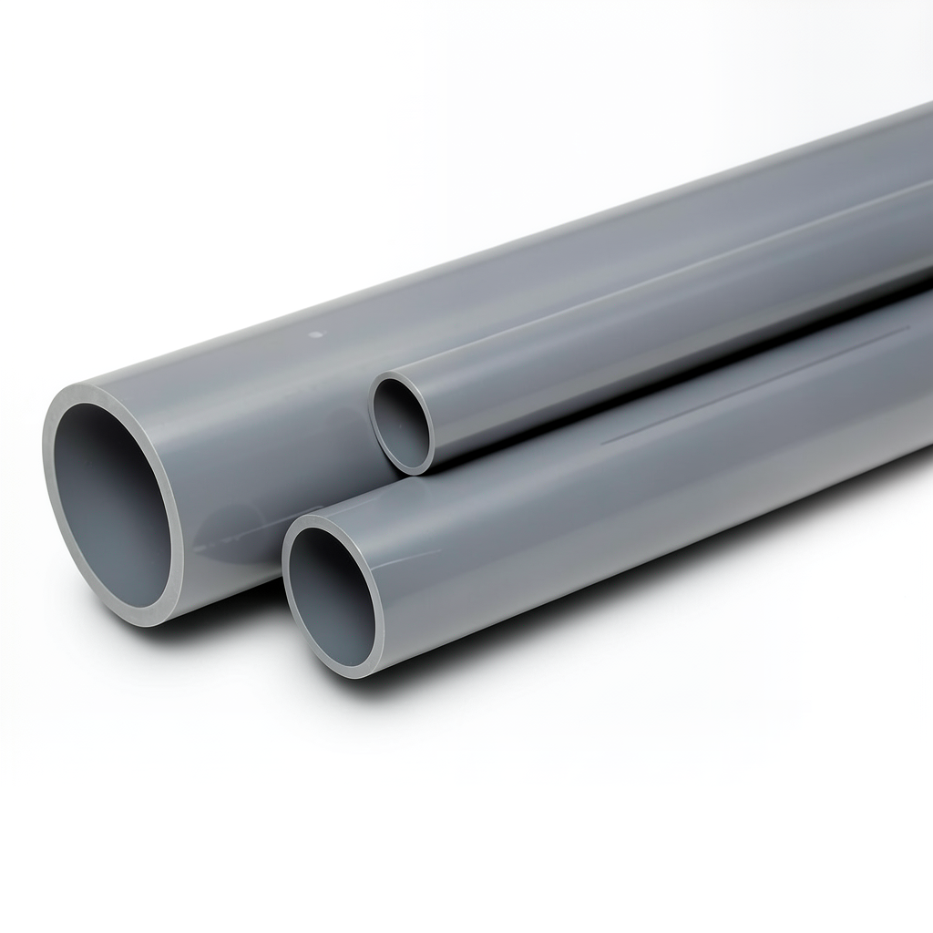 أنابيب UPVC جدول 80 مقاس 6 إنش سمك 10.97 مم لون رمادي