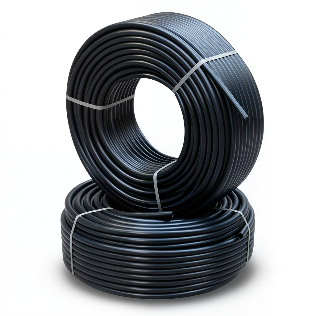أنابيب HDPE PE 100 ضغط 20 بار قطر خارجي 90 مم سمك 10.1 مم لون أسود