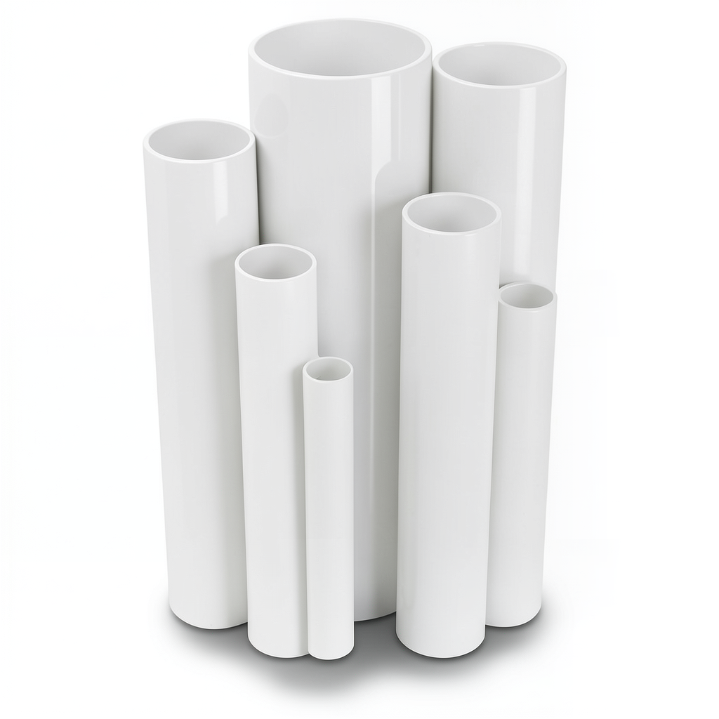 مواسير UPVC ضغط اسمي 16 بار قطر خارجي 20 مم سمك 1.5 مم لون أبيض