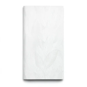 Leaf-patterned Wallpaper 10 m Length, 0.53 m Width, White Color