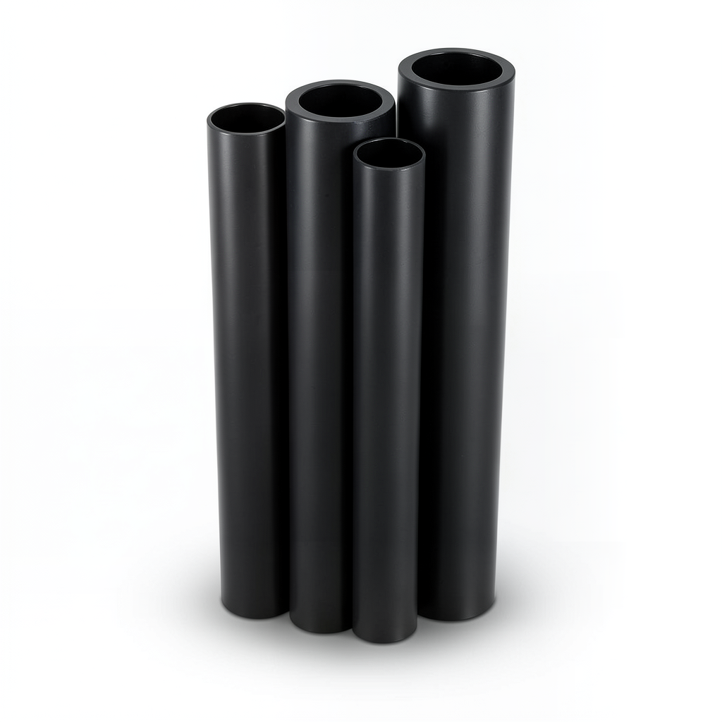 HDPE Pipes PE 80 Pressure 16 Bar Outside Diameter 200 mm Thickness 22.4 mm Black