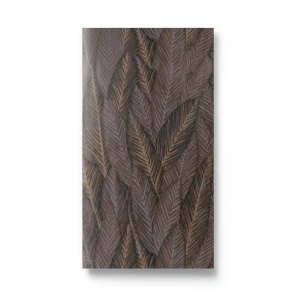 Leaf-patterned Wallpaper 10 m Length, 0.53 m Width, Brown Color
