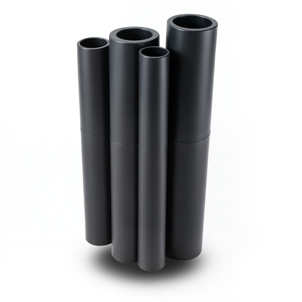 مواسير HDPE PE 100 ضغط 20 بار قطر خارجي 250 مم سمك 27.9 مم لون أسود