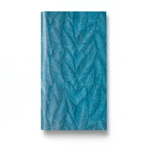 Leaf-patterned Wallpaper Length 10 m, Width 0.53 m, Blue Color, Model 10391-19