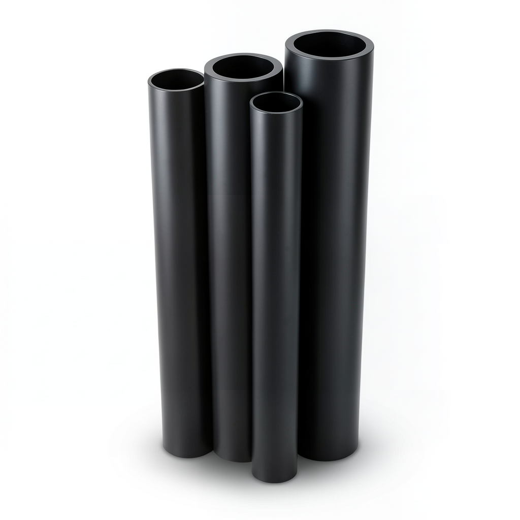 HDPE Pipes PE 80 Pressure 16 Bar Outside Diameter 355 mm Thickness 39.7 mm Black