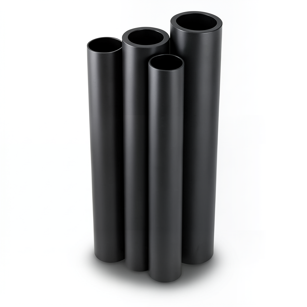 HDPE Pipes PE 80 Pressure 16 Bar 400 mm Diameter 44.7 mm Thickness Black