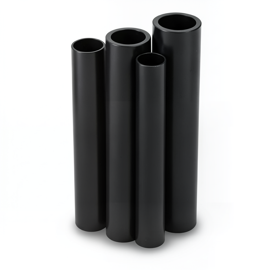 مواسير HDPE PE 100 ضغط 20 بار قطر خارجي 400 مم سمك 44.7 مم لون أسود