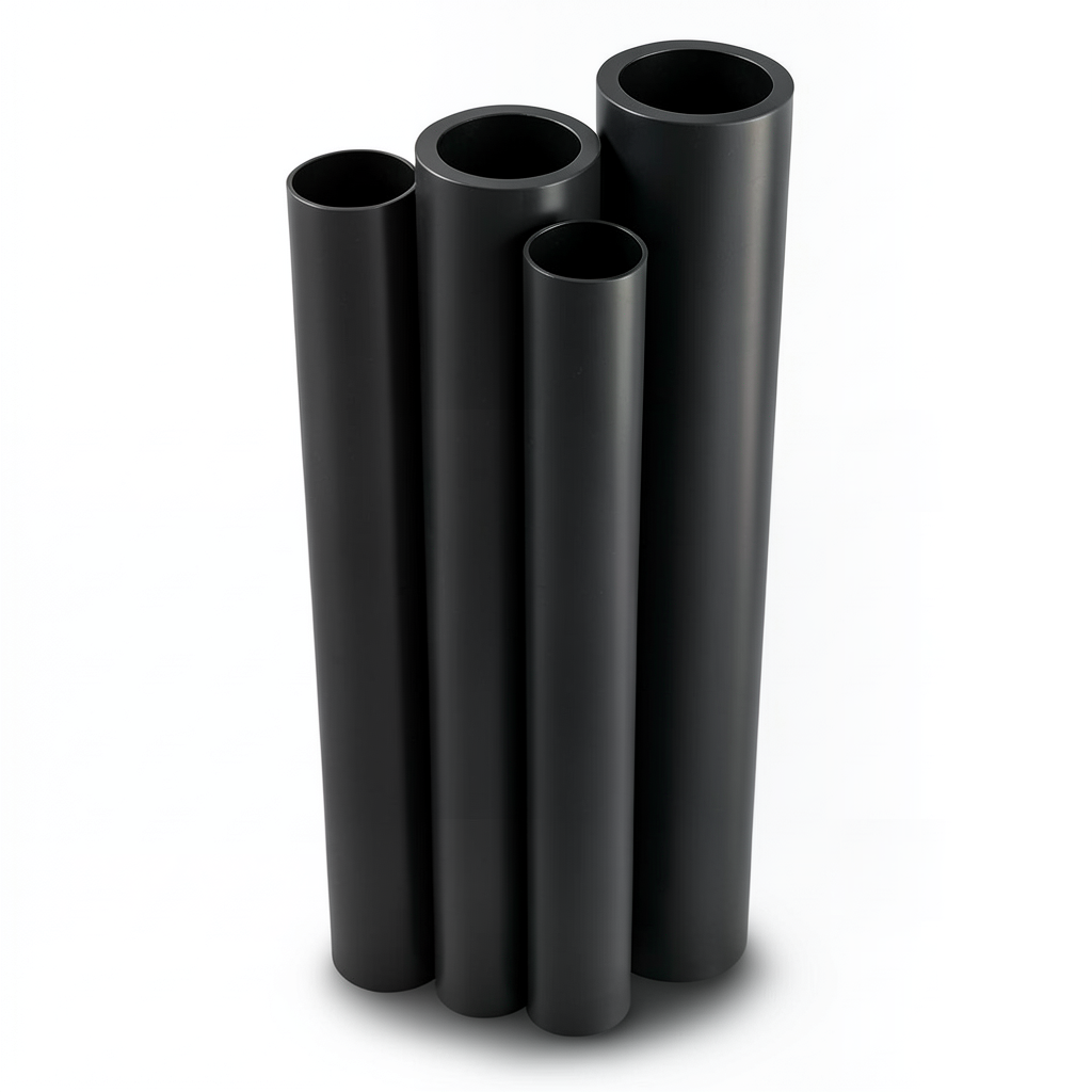 مواسير HDPE PE 80 ضغط 16 بار قطر خارجي 450 مم سمك 50.3 مم لون أسود