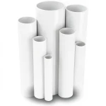 مواسير UPVC ضغط اسمي 16 بار قطر خارجي 20 مم سمك 1.5 مم لون أبيض