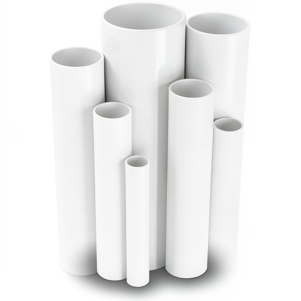 مواسير UPVC ضغط اسمي 16 بار قطر خارجي 20 مم سمك 1.5 مم لون أبيض