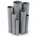 UPVC Pipes Modern Technology Nominal Pressure 10 Bar Outside Diameter 200 mm Thickness 9.6 mm Gray Colour