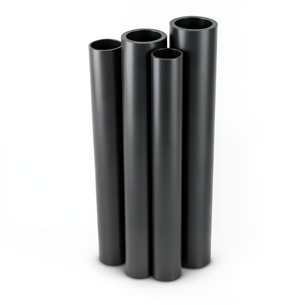 HDPE Pipes PE 100 Pressure 20 Bar Outside Diameter 200 mm Thickness 22.4 mm Black