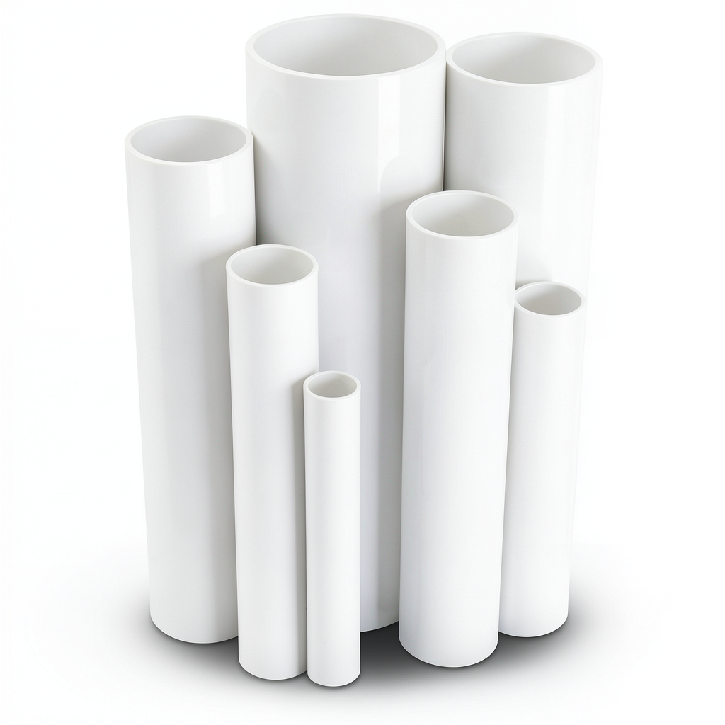 مواسير UPVC ضغط اسمي 16 بار قطر خارجي 20 مم سمك 1.5 مم لون أبيض