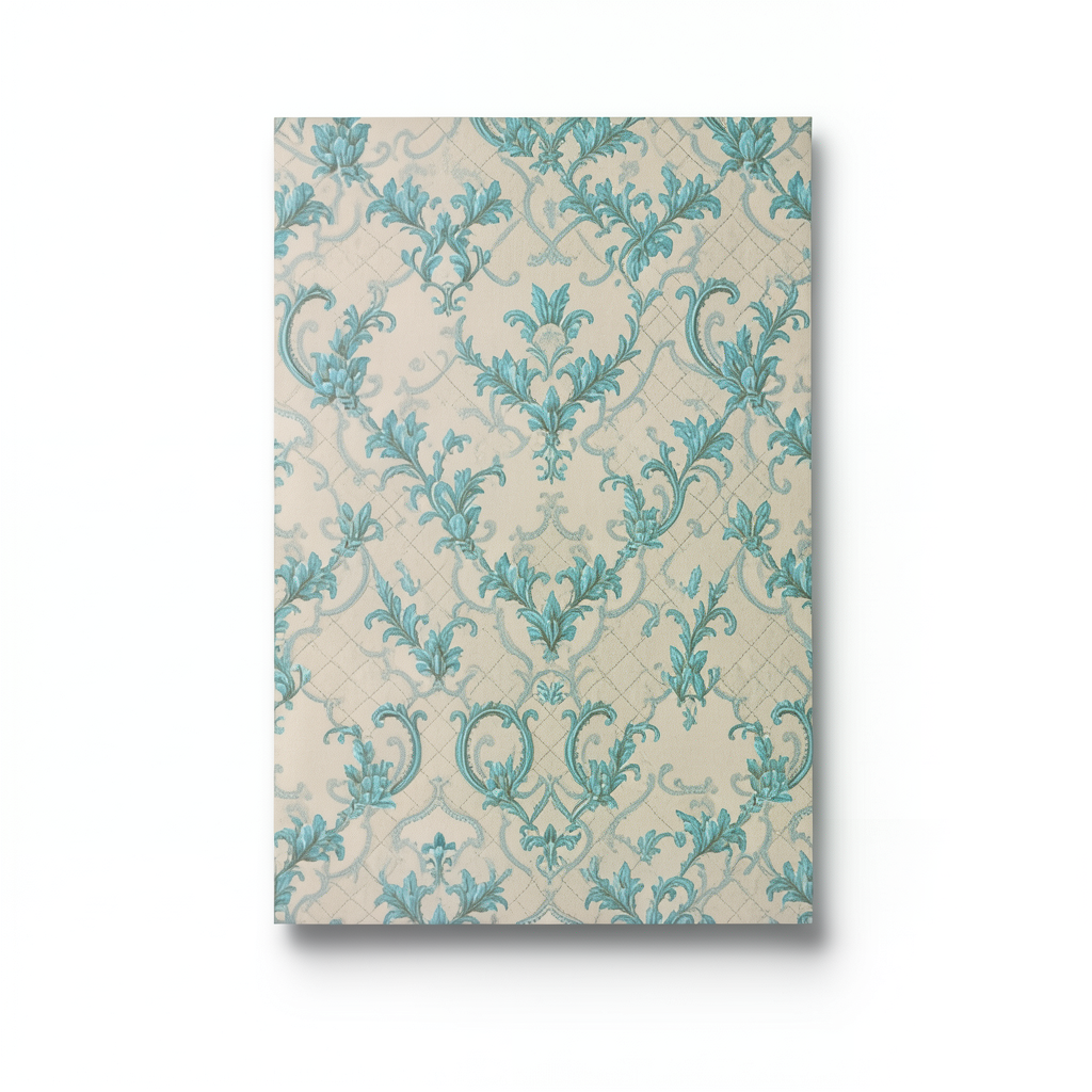 Italian Wall Decoration 10m x 0.73m Beige and Turquoise