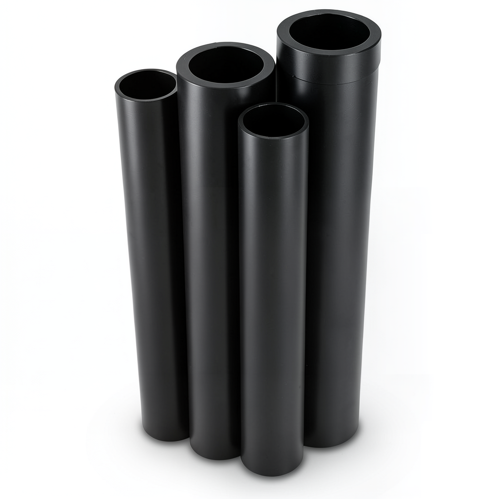 مواسير HDPE PE 100 ضغط 20 بار قطر خارجي 180 مم سمك 20.1 مم لون أسود