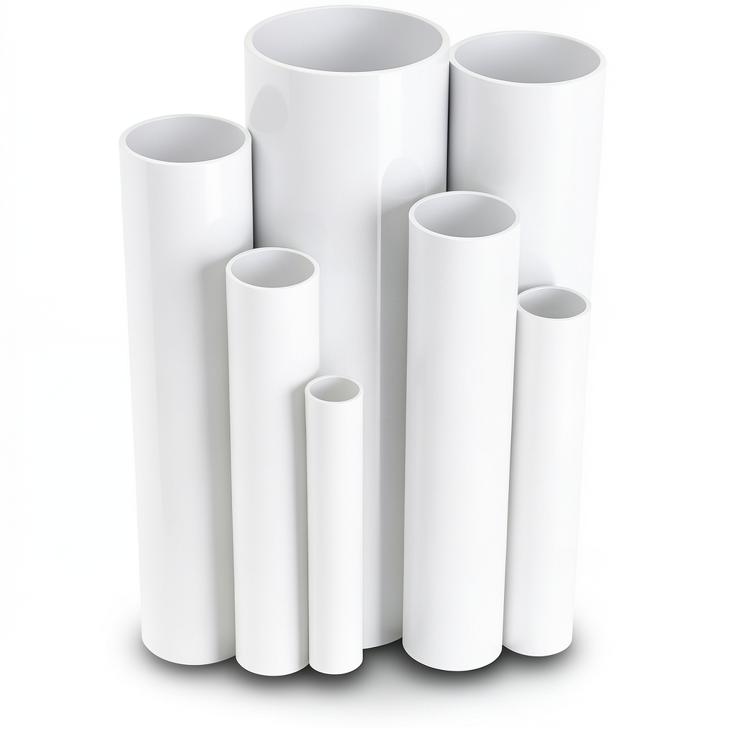 مواسير UPVC ضغط 16 بار قطر خارجي 32 مم سمك 2.4 مم لون أبيض