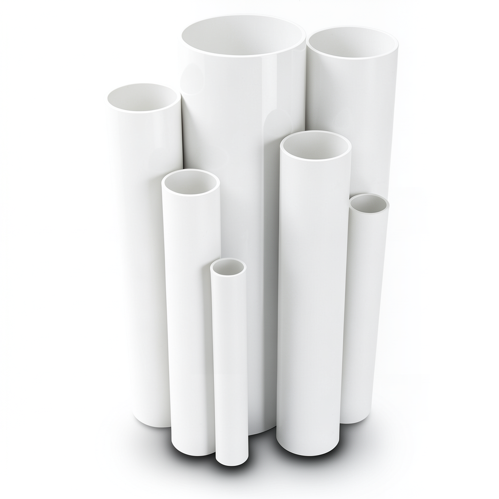 مواسير UPVC ضغط اسمي 16 بار قطر خارجي 50 مم سمك 3.7 مم لون أبيض