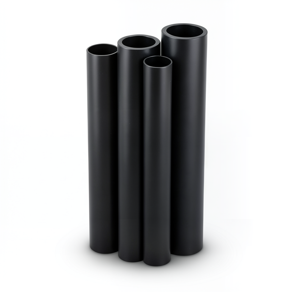 مواسير HDPE PE 80 ضغط 16 بار قطر خارجي 400 مم سمك 44.7 مم لون أسود
