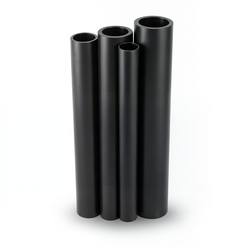 مواسير HDPE PE 100 ضغط 20 بار قطر خارجي 400 مم سمك 44.7 مم لون أسود