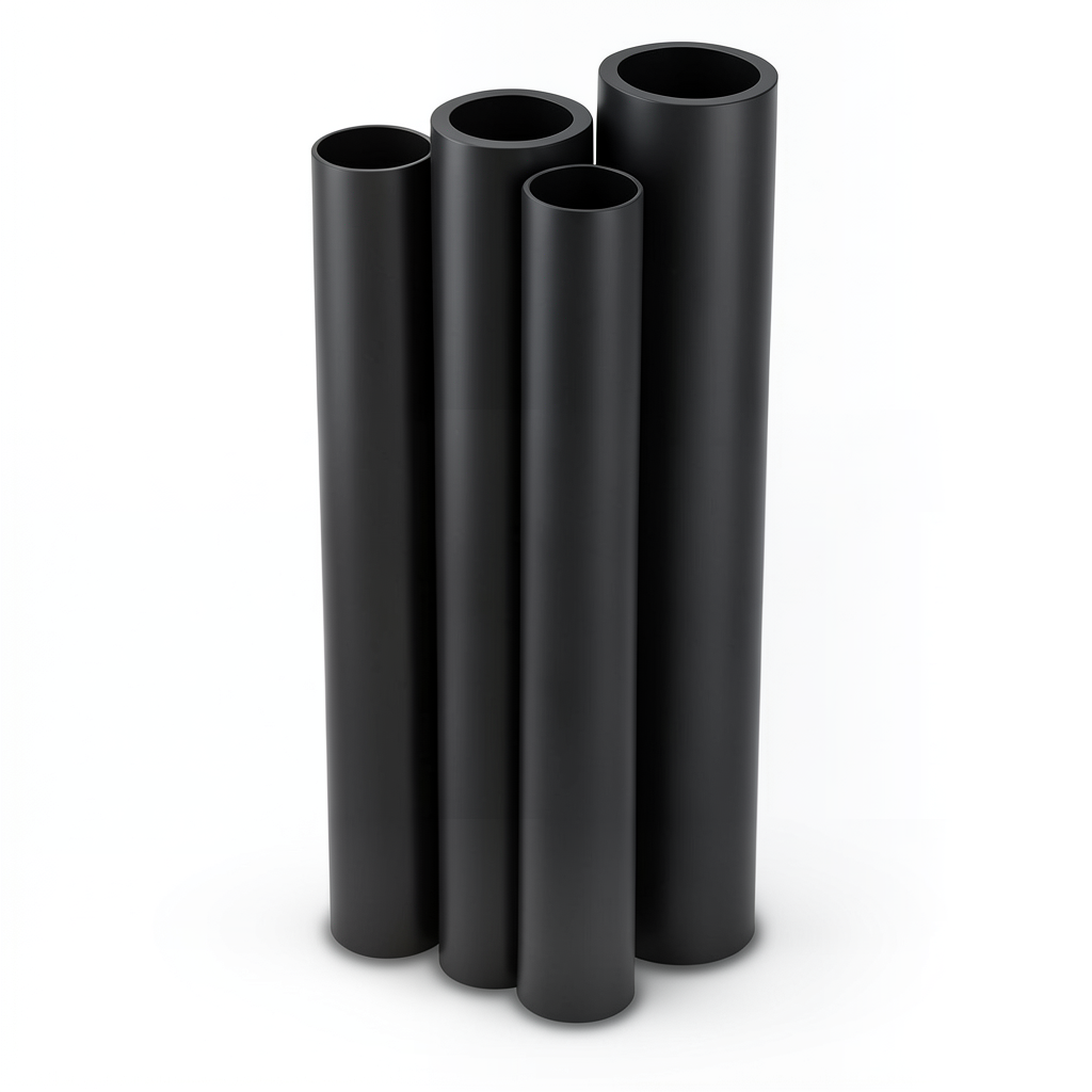 مواسير HDPE PE 100 ضغط 20 بار قطر خارجي 250 مم سمك 27.9 مم لون أسود