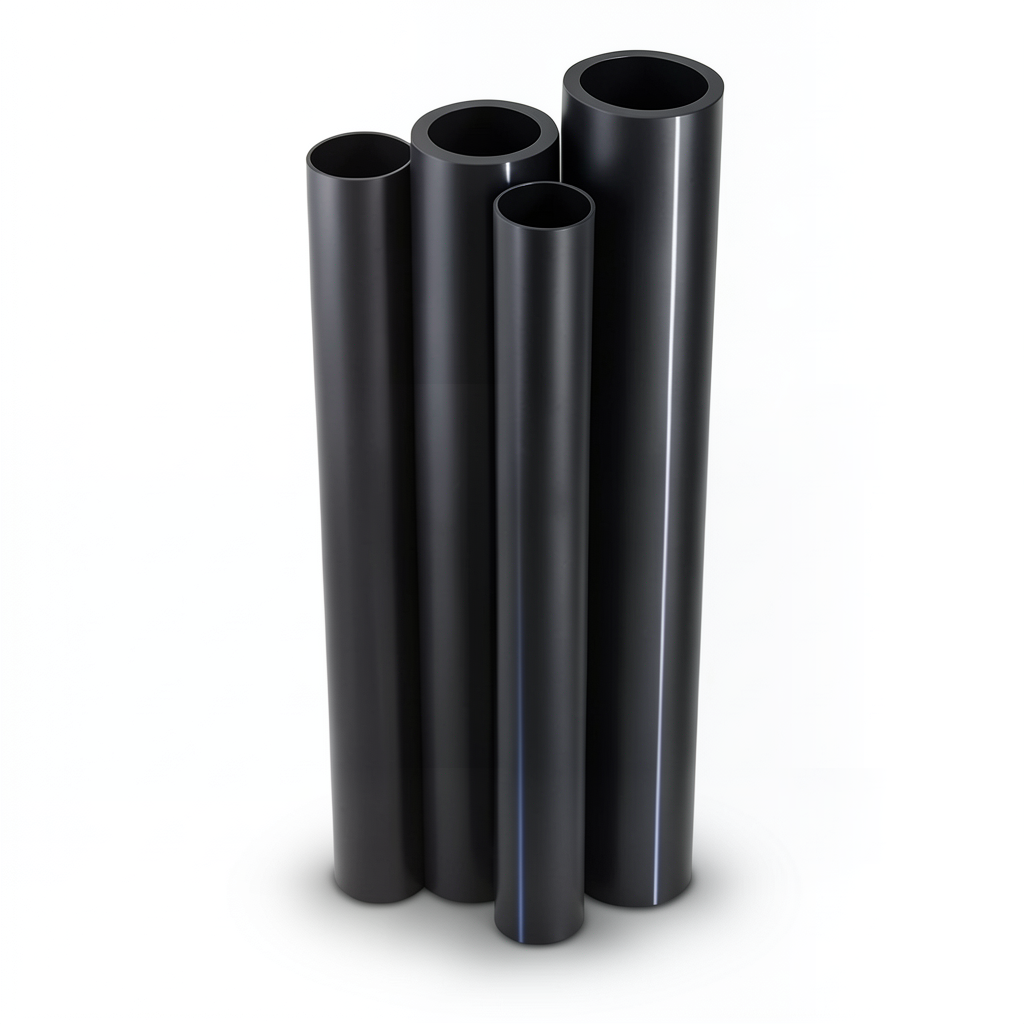 مواسير HDPE PE 80 ضغط 16 بار قطر خارجي 355 مم سمك 39.7 مم أسود