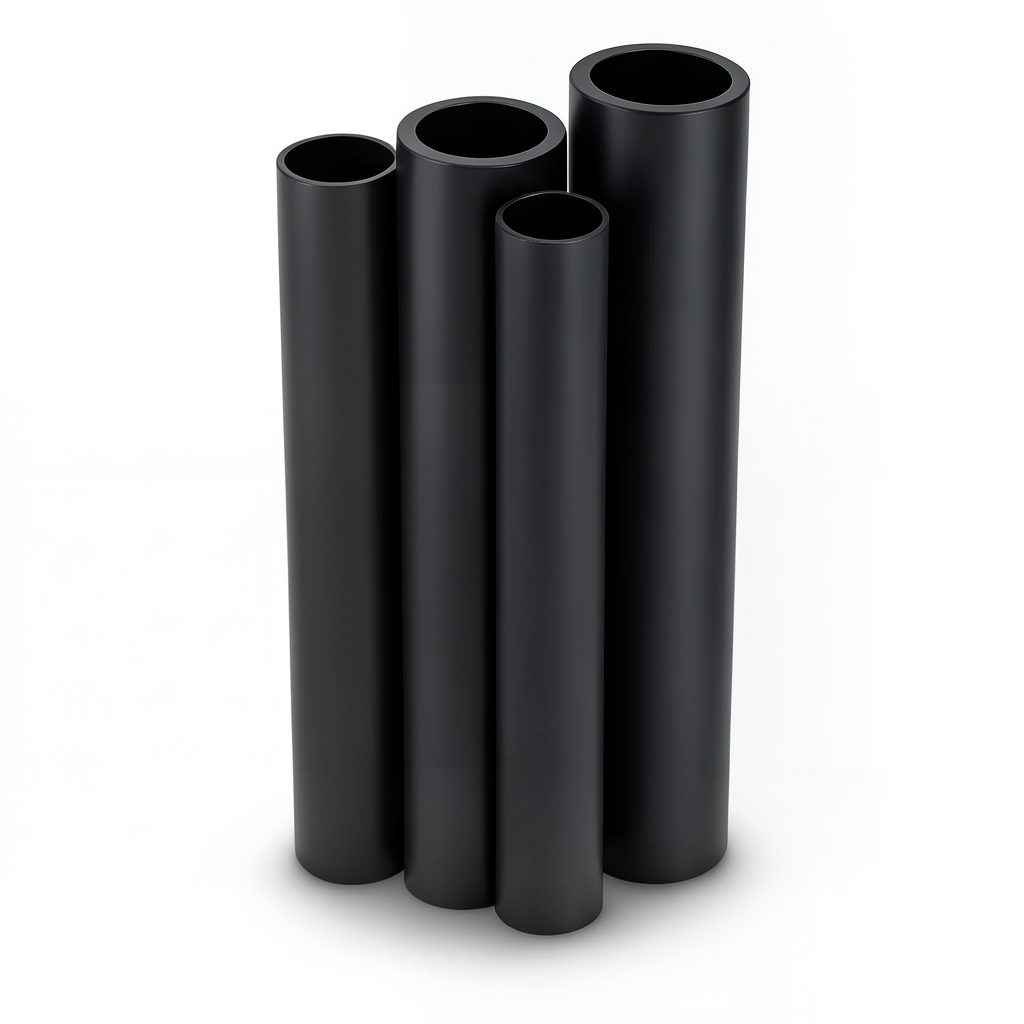 مواسير HDPE PE 100 ضغط 20 بار قطر خارجي 355 مم سمك 39.7 مم لون أسود