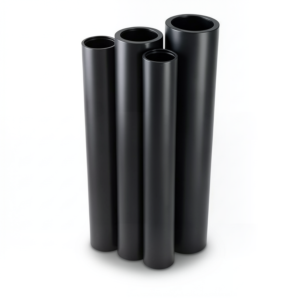 مواسير HDPE PE 80 ضغط 16 بار قطر خارجي 400 مم سمك 44.7 مم لون أسود