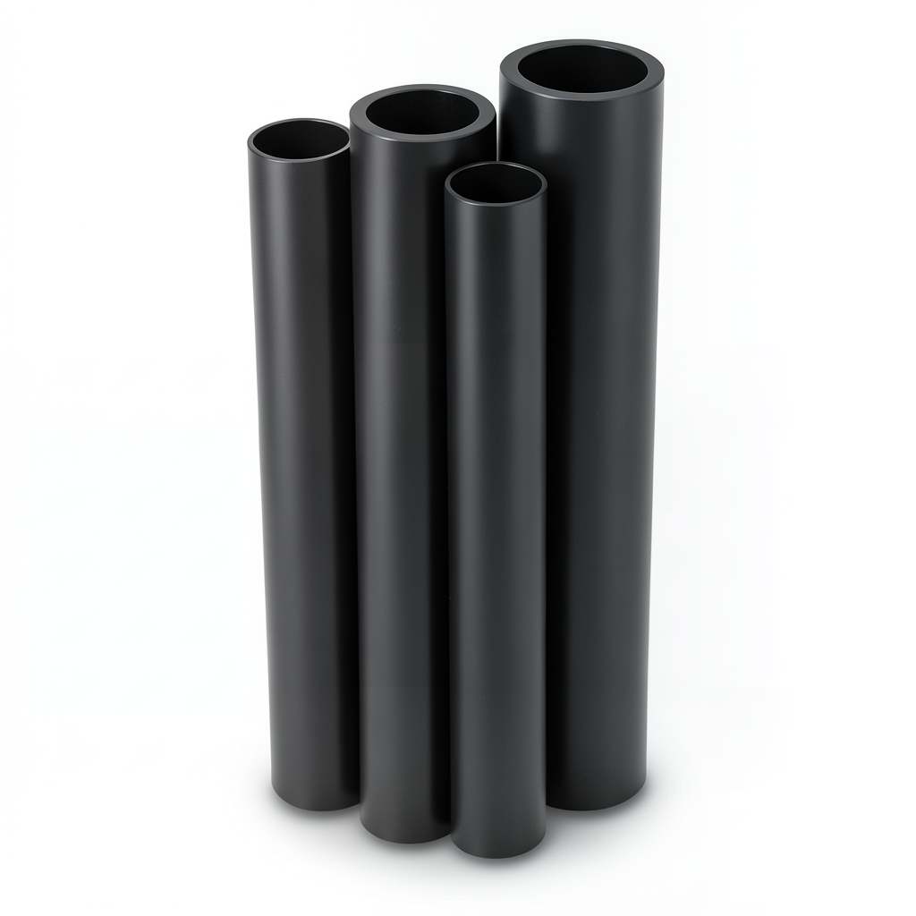 مواسير HDPE PE 100 ضغط 20 بار قطر خارجي 400 مم سمك 44.7 مم لون أسود