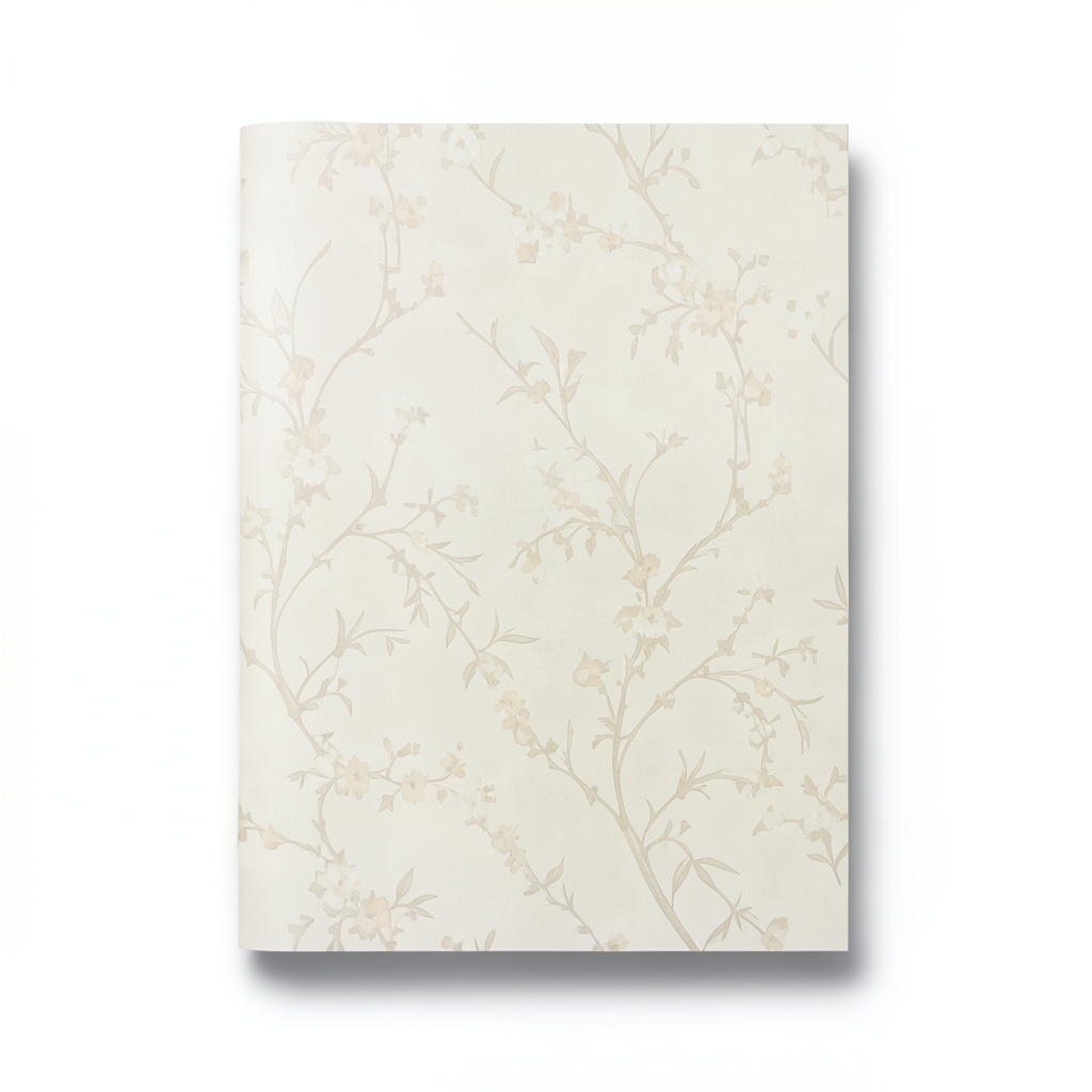 Italian Wallpaper 10m x 0.73m Light Beige, Model 27055
