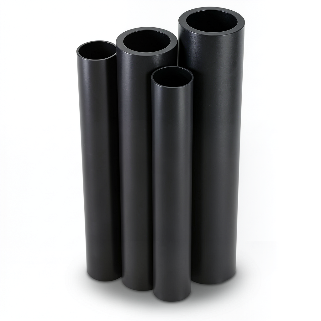 مواسير HDPE PE 100 ضغط 20 بار قطر خارجي 560 مم سمك 62.5 مم لون أسود