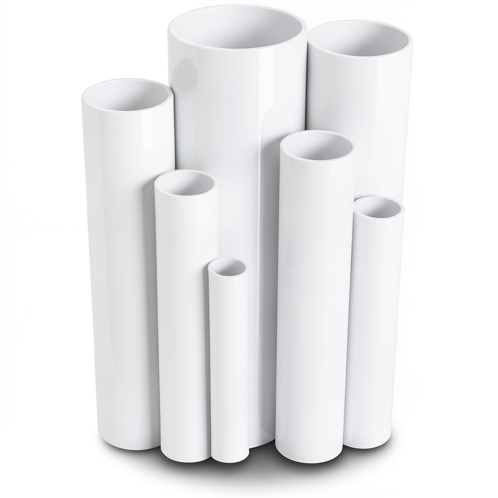 مواسير UPVC ضغط 16 بار قطر خارجي 32 مم سمك 2.4 مم لون أبيض