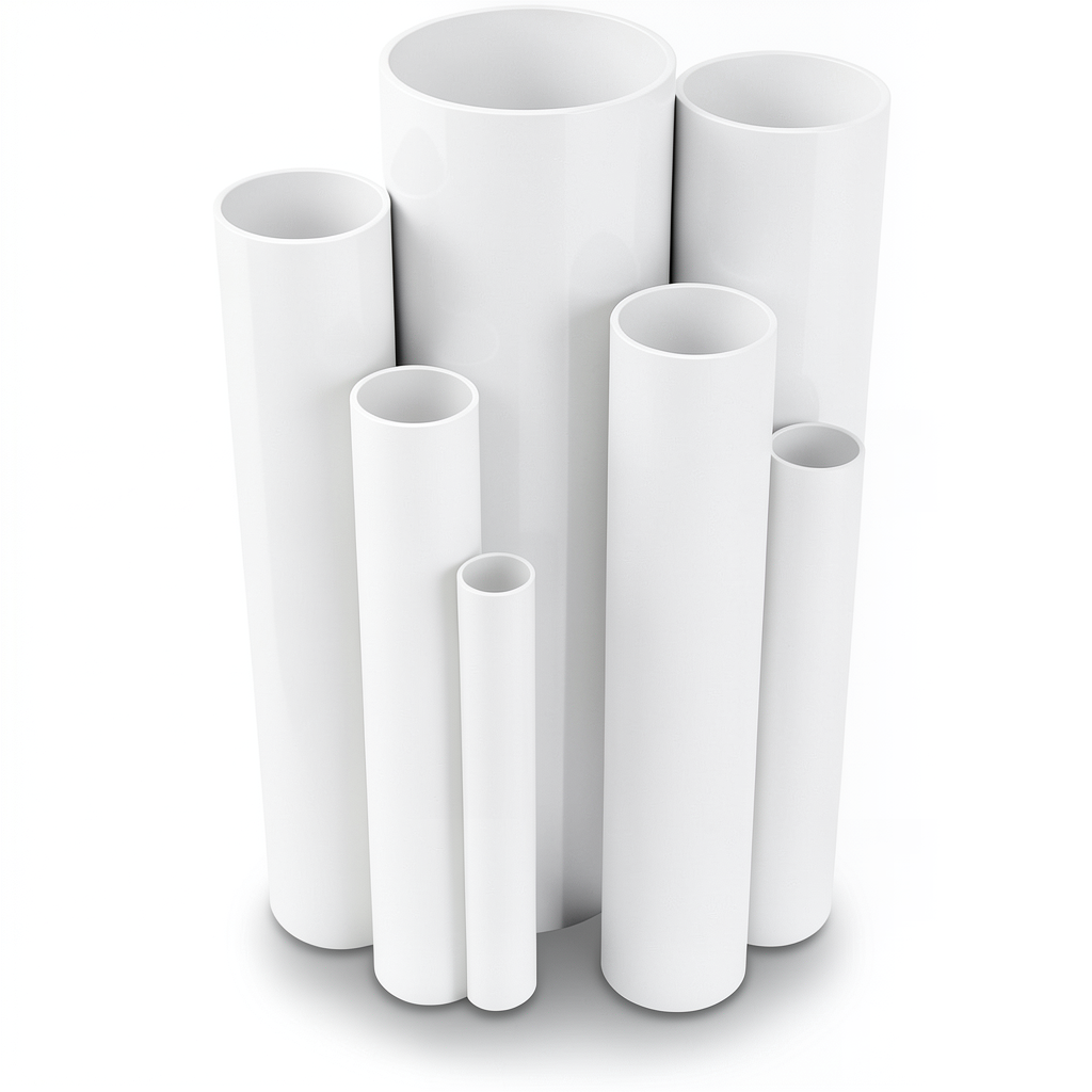 مواسير UPVC ضغط اسمي 16 بار قطر خارجي 50 مم سمك 3.7 مم لون أبيض