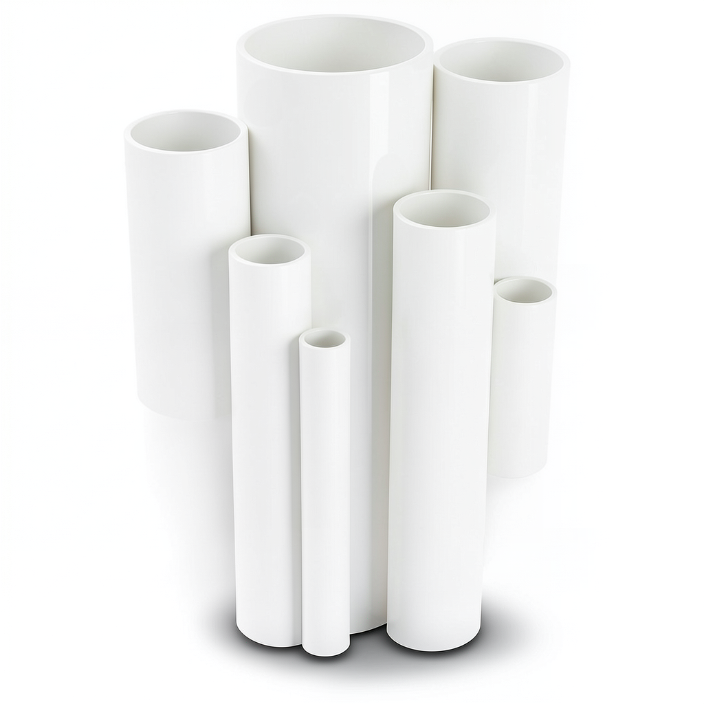 مواسير UPVC ضغط 10 بار قطر خارجي 25 مم سمك 1.5 مم لون أبيض