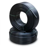 أنابيب HDPE ضغط 6.1 كجم قوة / سم² مقاس 1 إنش سمك 3 مم لون أسود