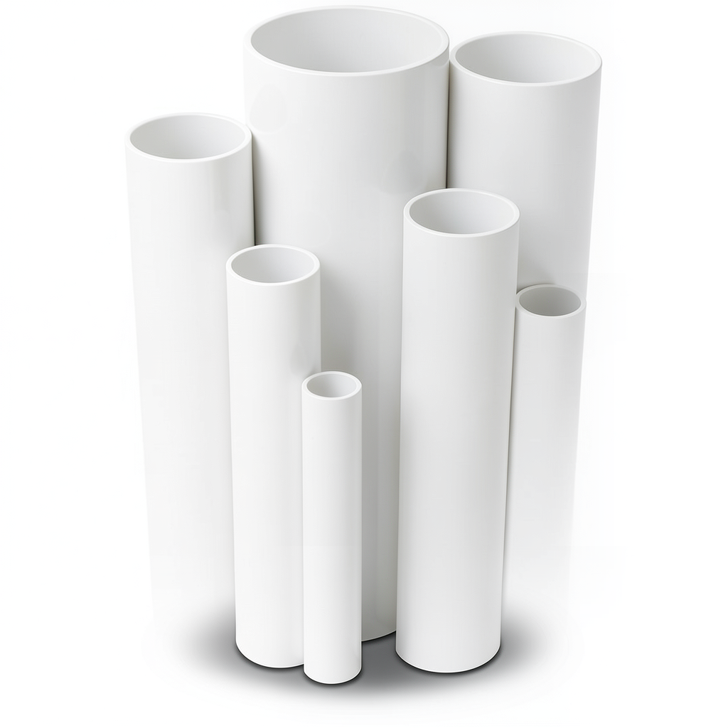 مواسير UPVC ضغط 6 بار قطر خارجي 40 مم سمك 1.8 مم لون أبيض