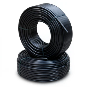 أنابيب HDPE مقاس ¾ إنش سمك 3.4 مم ضغط 9.1 كجم قوة / سم² لون أسود