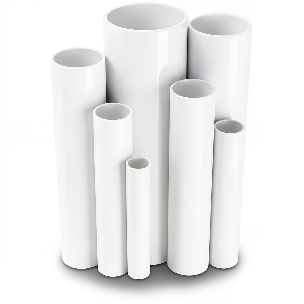 مواسير UPVC ضغط 16 بار قطر خارجي 40 مم سمك 3 مم لون أبيض