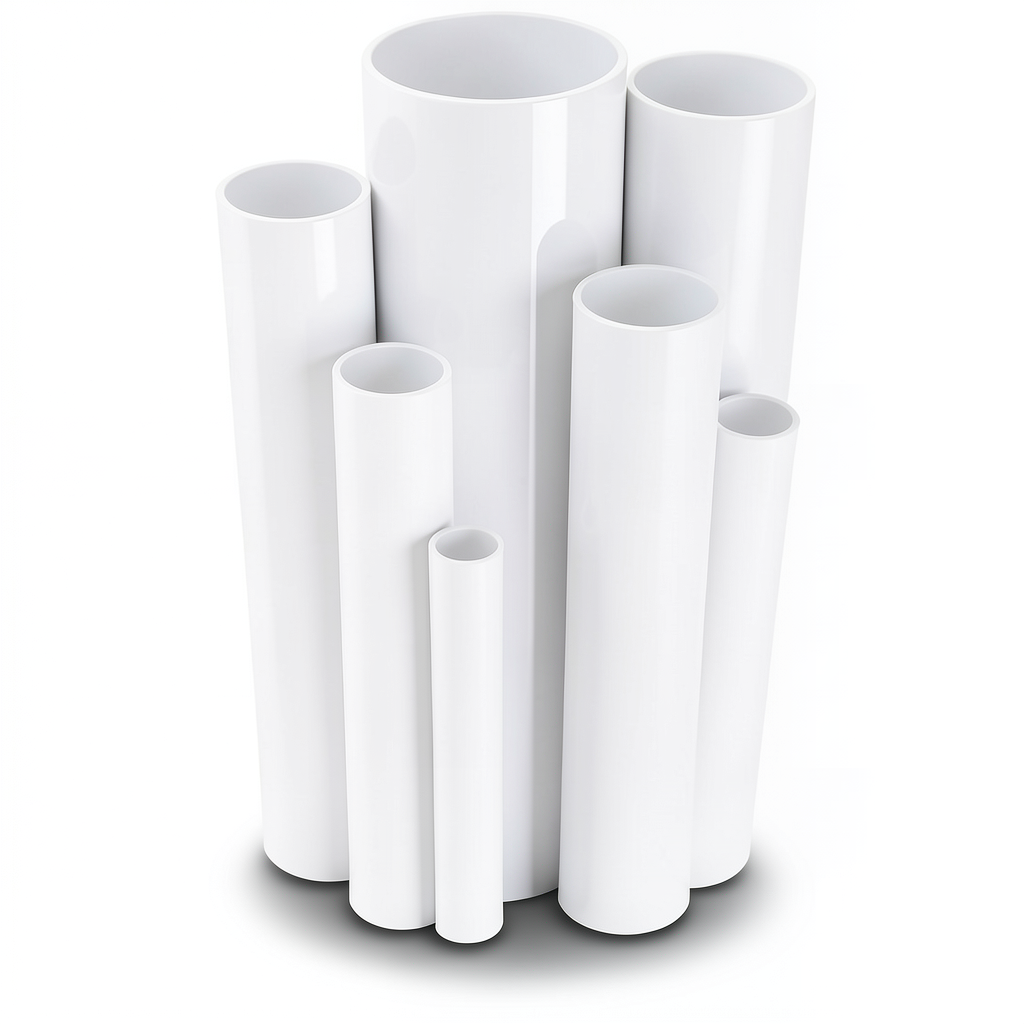 مواسير UPVC ضغط 10 بار قطر خارجي 25 مم سمك 1.5 مم لون أبيض