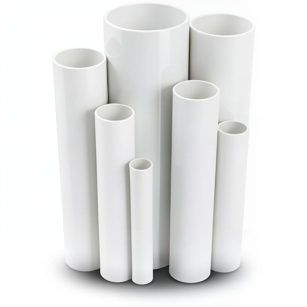 مواسير UPVC ضغط 10 بار قطر خارجي 50 مم سمك 2.4 مم لون أبيض