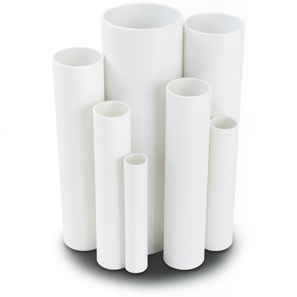 مواسير UPVC ضغط 6 بار قطر خارجي 40 مم سمك 1.8 مم لون أبيض