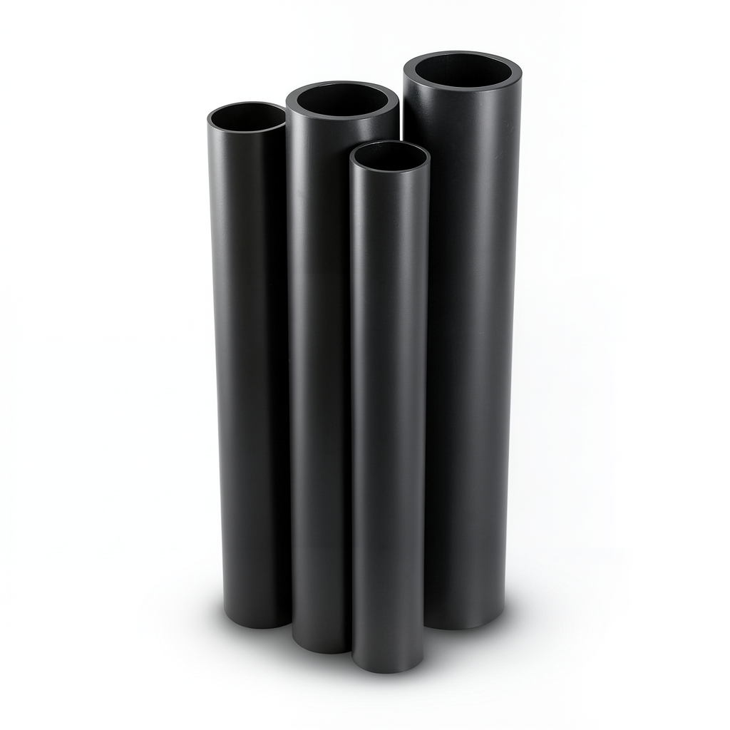 مواسير HDPE PE 80 ضغط 16 بار قطر 500 مم سمك 55.8 مم أسود