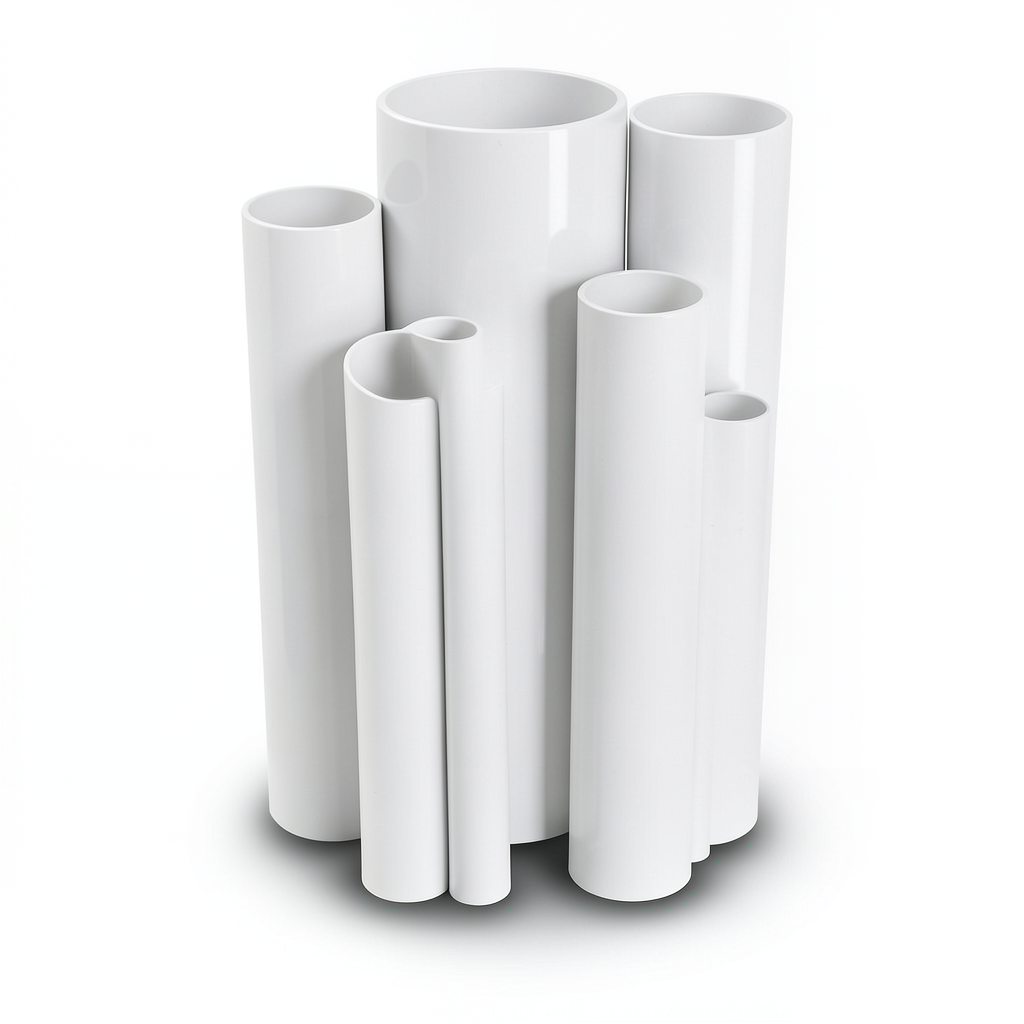 مواسير UPVC ضغط 6 بار قطر خارجي 50 مم سمك 1.8 مم لون أبيض